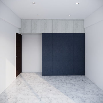 Navy Blue Textured Wardrobe Design