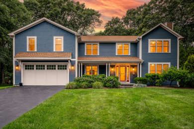 Inspiration for a coastal exterior home remodel in Providence