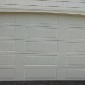 White Long Panel Sectional Overhead Garage Door