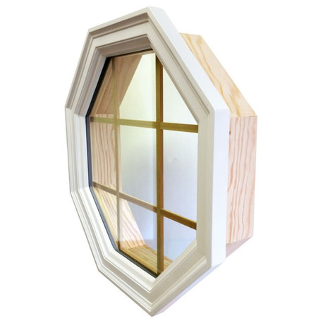 4 Season Large Town Light Poly Window Grille, Full 4-9/16" Jamb, White, Low-E Insulated Glass