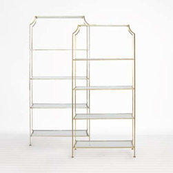 Worlds Away Chloe Gold Leafed Etagere - Display And Wall Shelves 