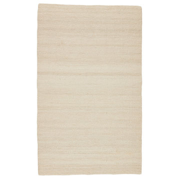 Jaipur Living Hutton Natural Solid White Area Rug, 6'X9'