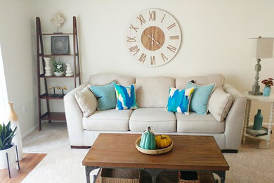 Inspiration for a transitional living room remodel in Denver