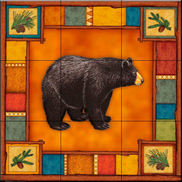 Tile Mural, Wilderness Bear by Dan Morris