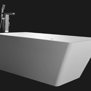 Amazing Solid Surface Bathtubs in white matte finish