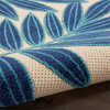 Nourison Aloha 3' x 4' Navy Blue and White Fabric Tropical Area Rug (3' x 4')