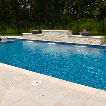 Elegant Gunite Swimming Pool with Sheer Descent water feature