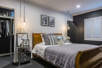 Inspiration for a modern bedroom in Perth.