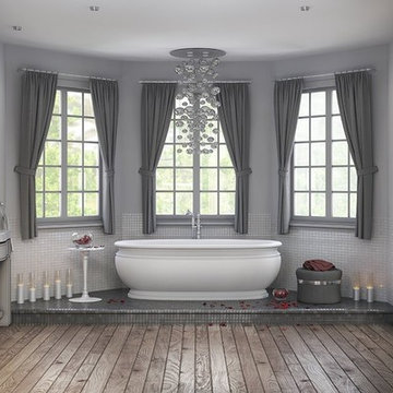 Aquatica Olympian™ by Savio Roman Freestanding Solid Surface Bathtub