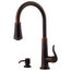 Kandinsky 32.25" Undermount Copper Kitchen Sink, Ashfield Faucet and Drains