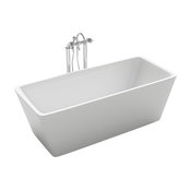 Kokss Garda Free Standing Modern Seamless Acrylic Bathtub 60" Model