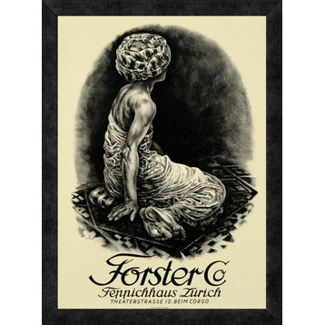 "Forster" Framed Canvas Giclee by Otto Baumberger, 18"x24"