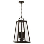 Capital Lighting - Capital Lighting 943744OZ Leighton, 4 Light Outdoor Hanging Lantern - The subtle contrast of the clean arch on top of thLeighton 4 Light Out Oiled Bronze Clear GUL: Suitable for damp locations Energy Star Qualified: n/a ADA Certified: n/a  *Number of Lights: 4-*Wattage:60w E12 Candelabra Base bulb(s) *Bulb Included:No *Bulb Type:E12 Candelabra Base *Finish Type:Oiled Bronze