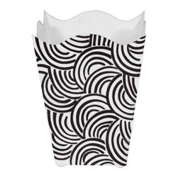 World Away - Worlds Away Breaker Hand Painted Wastebasket - Wastebaskets