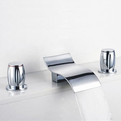 Lima Douple Handel Chrome Waterfall Sink & Bathtub Faucet - Bathtub Faucets