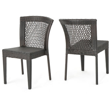 GDF Studio Dana Point Outdoor Wicker Chairs, Set of 2