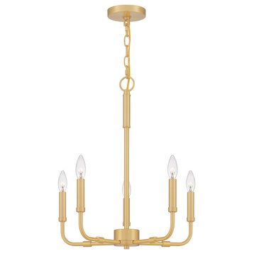 Quoizel ABR5018AB Abner Chandelier in Aged Brass