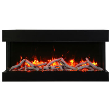Amantii 40-TRV-SLIM 40″ 3-Sided Tru View Indoor / Outdoor Electric Fireplace