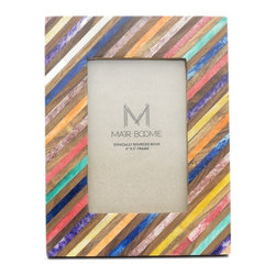 Matr Boomie (P) - Bone and Wood Banka Mundi Frame, Multicolor - Picture Frames