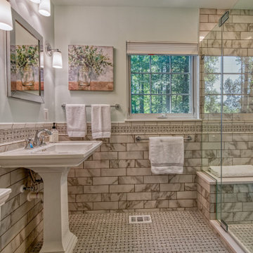Falls Church Classic Bathroom Remodel with Carrara Marble