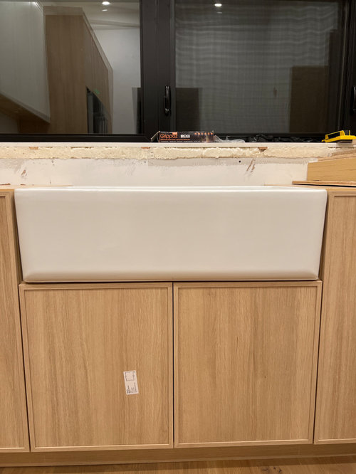 Farmhouse sink install + gaps