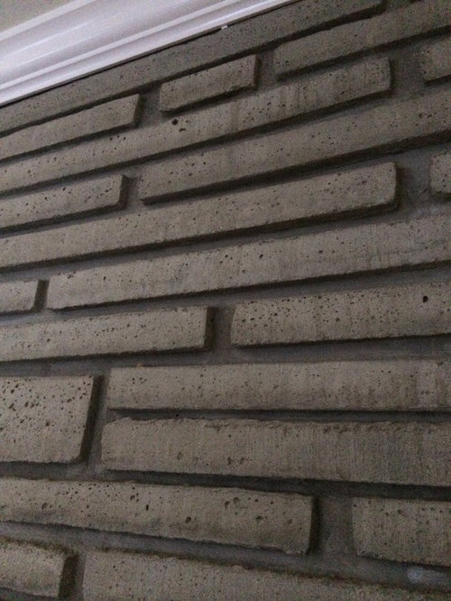 Mid Century brick fireplace
