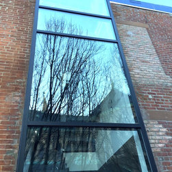 Zig Zag Folding Steel Minimalist Staircase - Window Film