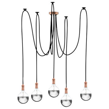 Black And Copper Swag Chandelier