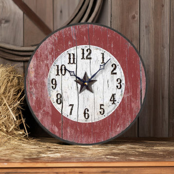Antique-Style Western Wall Clock, 12 Inch Diameter