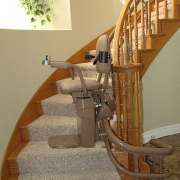 Curved Stair Lift 704-281-7646