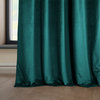 Heritage Plush Velvet Curtain Single Panel, Deep Sea Teal, 50"x84"