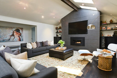 Photo of a transitional living room in Phoenix.