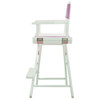 24" Director's Chair White Frame, Pink Canvas