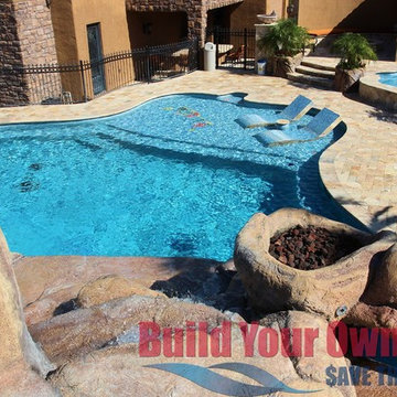 Arizona Swimming Pool and Grotto Designed by Build Your Own Pool