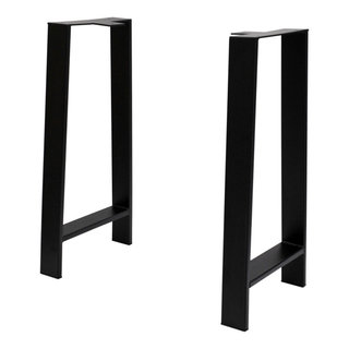 H Type Square Heavy Duty Table Legs, Set of 2 - Modern - Table Tops And ...