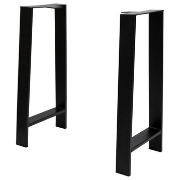 H Type Square Heavy Duty Table Legs, Set of 2, 24''