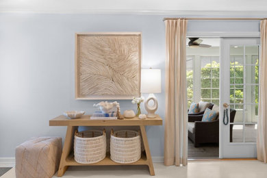 Inspiration for a coastal entryway remodel in New York