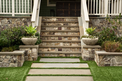 Design ideas for a contemporary front yard xeriscape in San Francisco with concrete pavers.