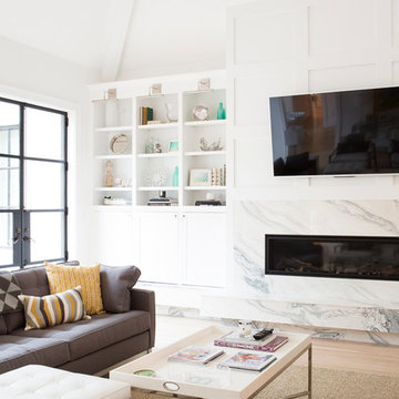 White Marble Fireplace Surround