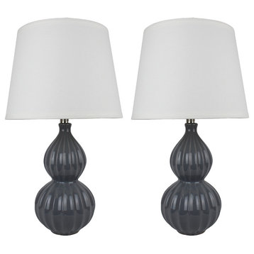 Urbanest Aiden Table Lamps, Set of 2, Gray