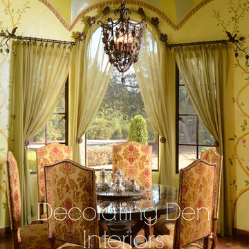 Whimsical breakfast room window treatment