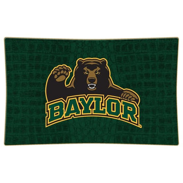P3109-Baylor with Bear on Green Crock Plate