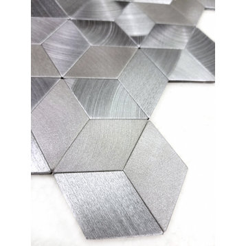 Enchanted Metals 1.25 in x 2.25 in Aluminum Kaleido Mosaic in Silver