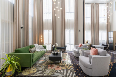This is an example of a transitional living room in Adelaide.