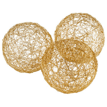 Guita Gold Wire Spheres, 3"