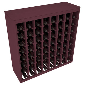 64-Bottle Deluxe Wine Rack,  Pine, Burgundy Stain