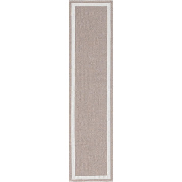 Solid/Striped California Runner 2'2"x7'4" Dimond Area Rug