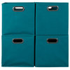 Niche Cubo Set of 4 Foldable Fabric Storage Bins- Teal