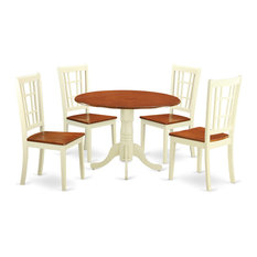 Dlni5-Bmk-W Dining Room Sets For 4 -Dining Table and 4 Dining Chairs