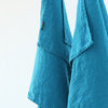 Set of 2 Stone Washed Linen Tea Towels Marine Blue